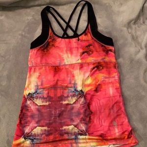 icy zone womens medium pink kaleidoscope tank